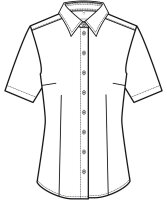 Greiff Damen-Bluse BASIC, Regular Fit, Stretch, easy-care, 6516, weiß, Größe 34