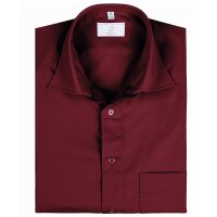 Greiff Herren-Hemd mit Kurzarm | Stretch | Kent-Kragen | Regular Fit | Farbe: Bordeaux | Größe: 35/36
