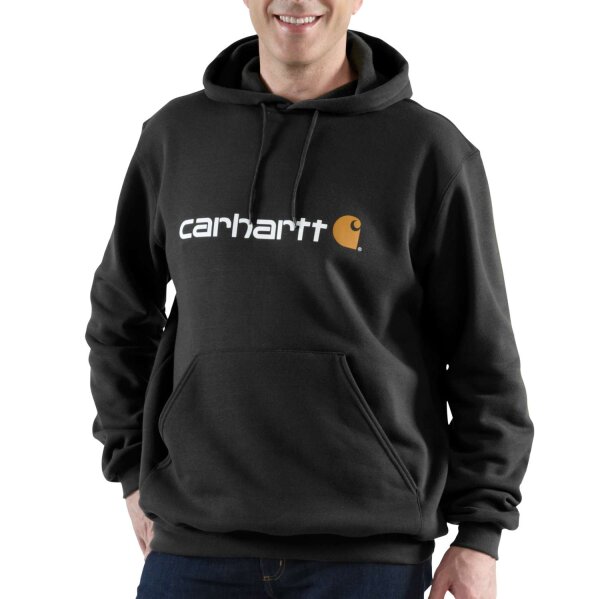 Carhartt 100074 Sweatshirt mit Signature Logo - Schwarz - L