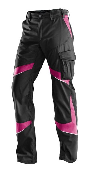 KÜBLER ACTIVIQ Damenhose 2550, Farbe: Schwarz/Pink, Größe: 40