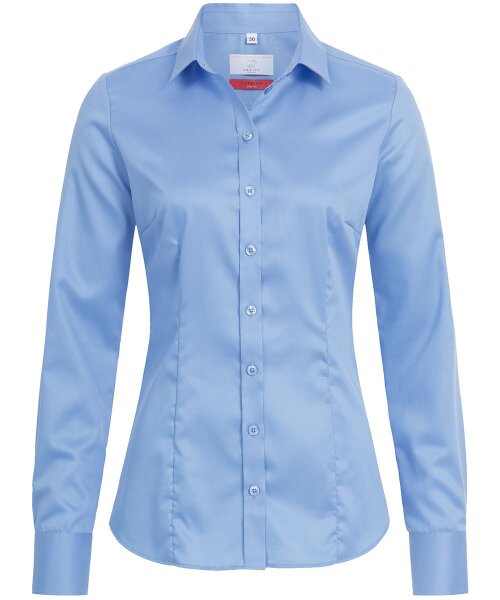 Greiff Damen Bluse 1/1 CORPORATE WEAR 6560 PREMIUM Slim Fit - Mittelblau - Gr. 34