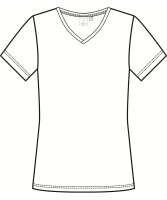 Greiff Damen-Shirt V-Neck CORPORATE WEAR 6864 SHIRTS Regular Fit - Weiß - Gr. L