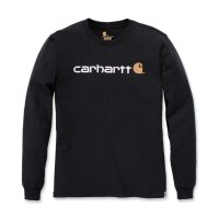 Carhartt 104107 Emea Langarmshirt mit Core-Logo-Aufdruck - Schwarz - Gr. S