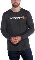 Carhartt 104107 Emea Langarmshirt mit Core-Logo-Aufdruck - Carbon Heather - Gr. M