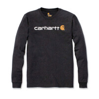 Carhartt 104107 Emea Langarmshirt mit Core-Logo-Aufdruck - Carbon Heather - Gr. XL