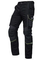 PUMA WORKWEAR Premium Arbeitshose mit vielen Taschen und extra verstärktem Nylon Gewebe - Schwarz-Neon - Gr. 48
