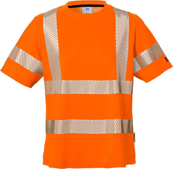 FRISTADS High Vis Damen-T-Shirt, Kl. 2 7458 THV Warnschutz-Orange L