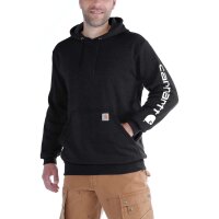 Carhartt K288 Kapuzen Sweatshirt mit Logo auf Ärmel Schwarz XXL