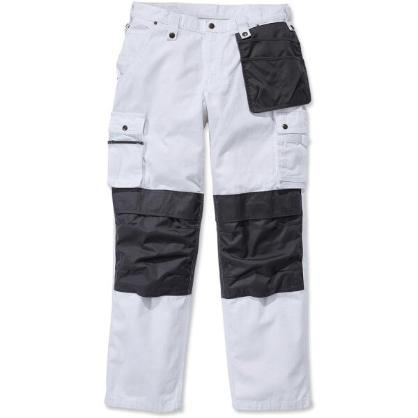 Carhartt  Herren Hose - Multi Pocket Ripstop Pant -  White - W28/L28