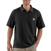 Carhartt Herren Loose Fit Midweight Short-Sleeve Pocket Polo Shirt, Black, M