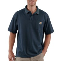 Carhartt Herren Loose Fit Midweight Short-Sleeve Pocket Polo Shirt, Navy, M