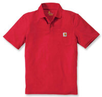 Carhartt Herren Loose Fit Midweight Short-Sleeve Pocket Polo Shirt, Red, M