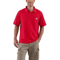 Carhartt Herren Loose Fit Midweight Short-Sleeve Pocket Polo Shirt, Red, XL