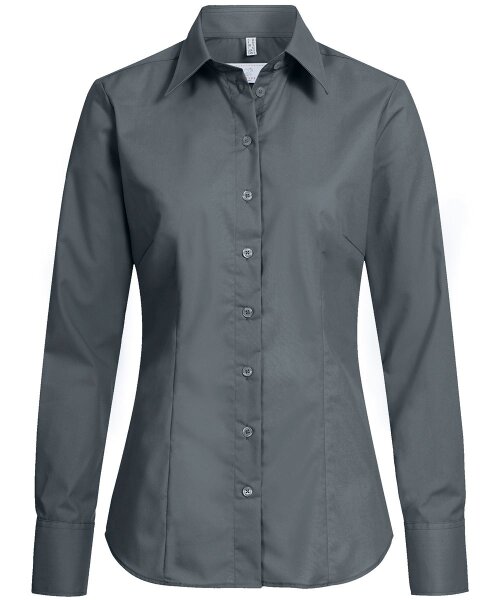 Greiff Damen-Bluse BASIC, Regular Fit, Stretch, easy-care, 6515, Farbe: Anthrazit, Größe: 50