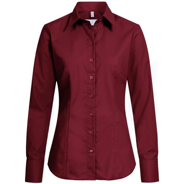 Greiff Damen-Bluse BASIC, Regular Fit, Stretch, easy-care, 6515, Farbe: Bordeaux, Größe: 52