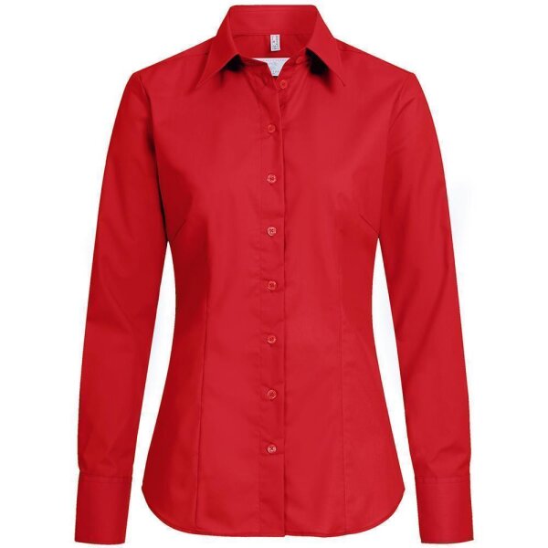Greiff Damen-Bluse BASIC, Regular Fit, Stretch, easy-care, 6515, Farbe: Rot, Größe: 36