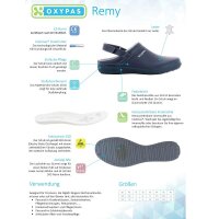 Oxypas  Remy Unisex Arbeits- und  Sicherheitsschuhe | Clogs, Farbe: Marine, Größe: 45